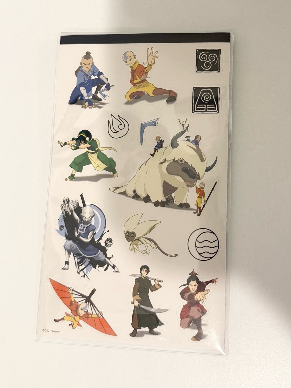 Avatar the last airbender official collectible stickers